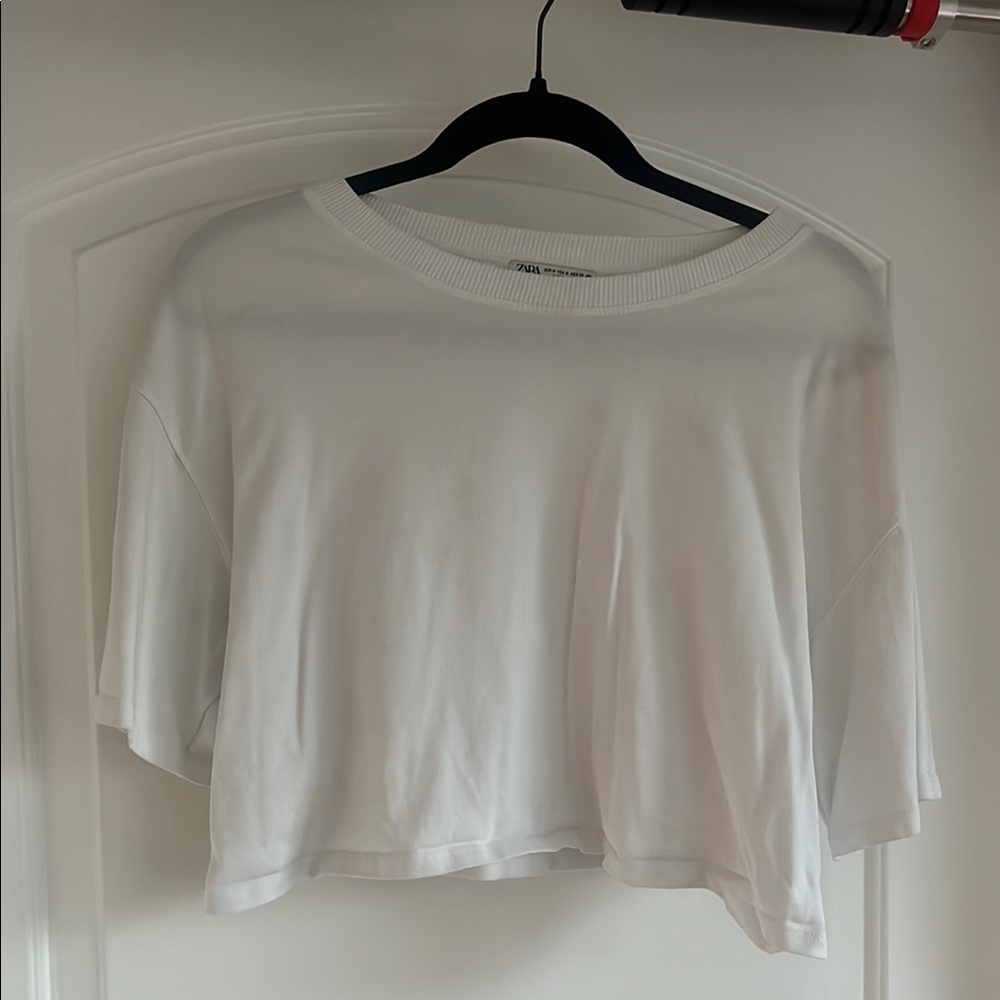 White crop top